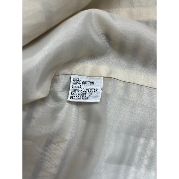 Talbots Cream Brown Embroidered Blazer Jacket Sze 10P Career Office Professional - Picture 7 of 9